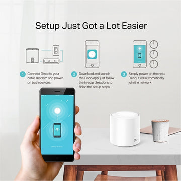 Pack 3 Router WiFi 6 Home Mesh AX1800 doble banda MU-MIMO 2 puertos 1Gb - Deco X20(3-pack)